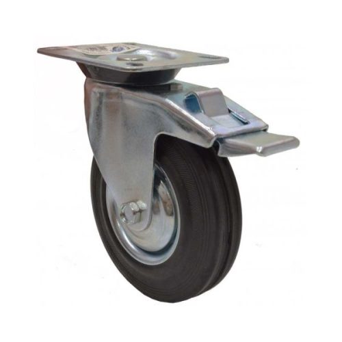 Caster wheel with braking for clever