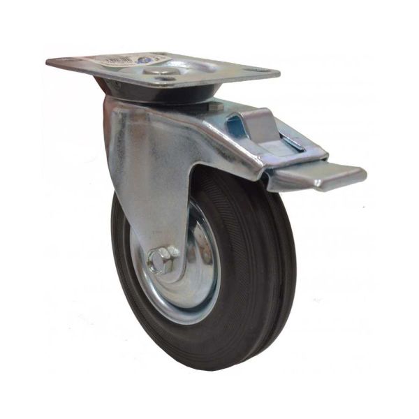 Caster wheel with braking for clever