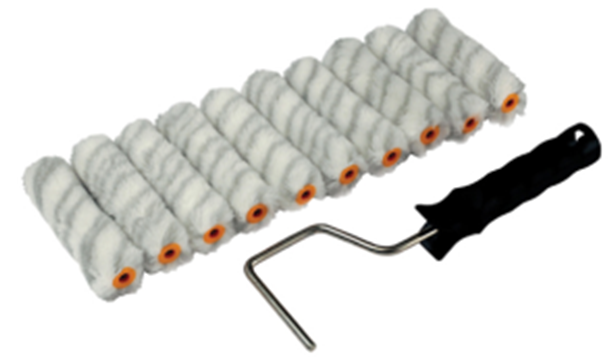 Rota 10pk 100mm Silver Stripe Mini Sleeves Set