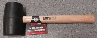 Olympia Tool Black Rubber Mallet 680g